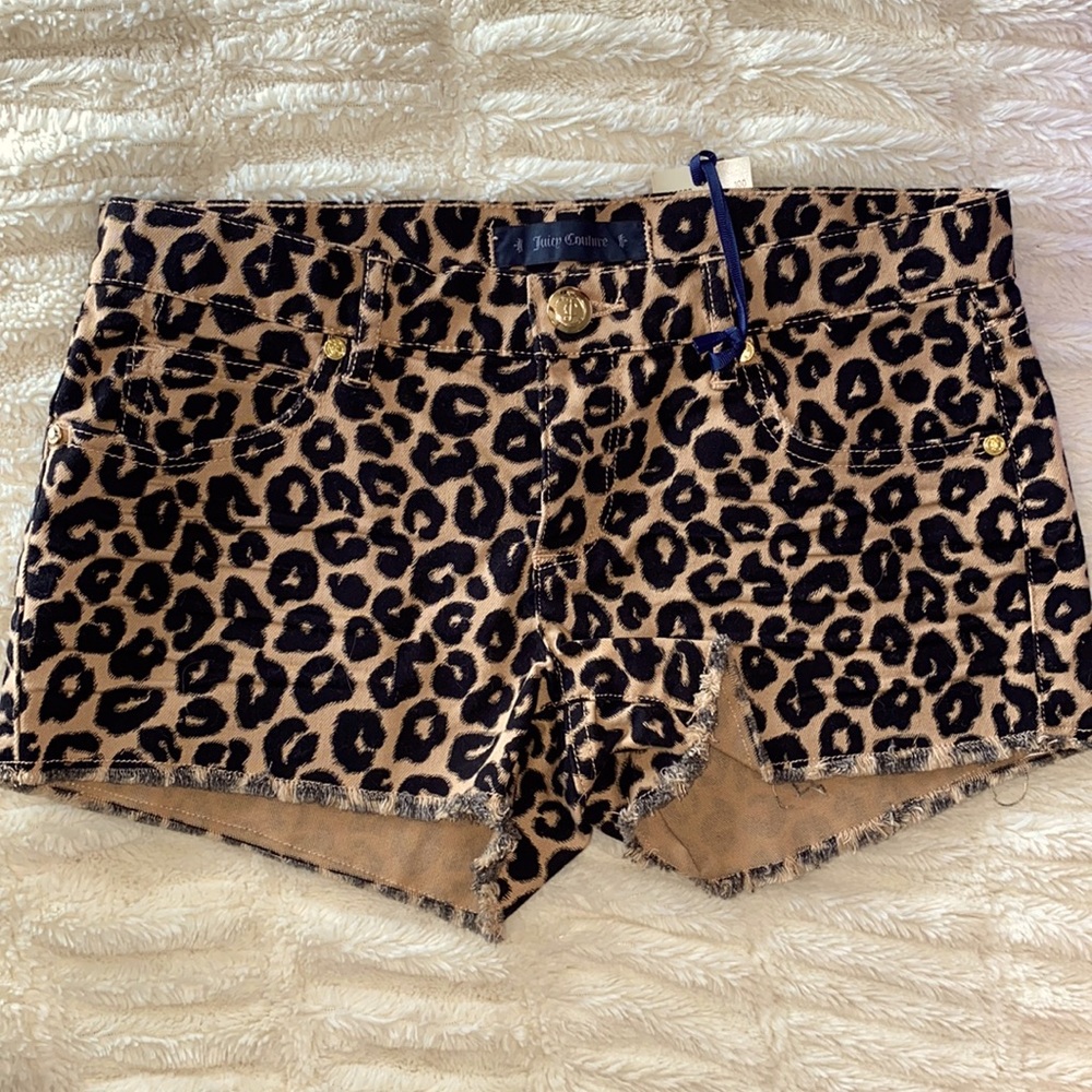 Limited addition juicy couture leopard shorts.